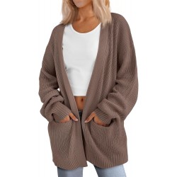 LILLUSORY Womens Oversized Cardigans Soft Knit Cardigan Sweater with Pockets