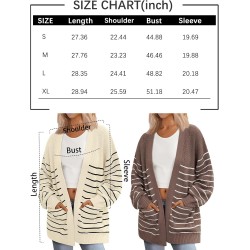 LILLUSORY Womens Oversized Cardigans Soft Knit Cardigan Sweater with Pockets